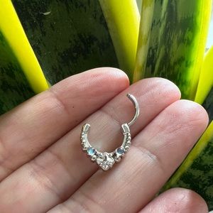 Alchemy Adornment 16g 3/8 Manda snap ring/clicker for septum daith etc